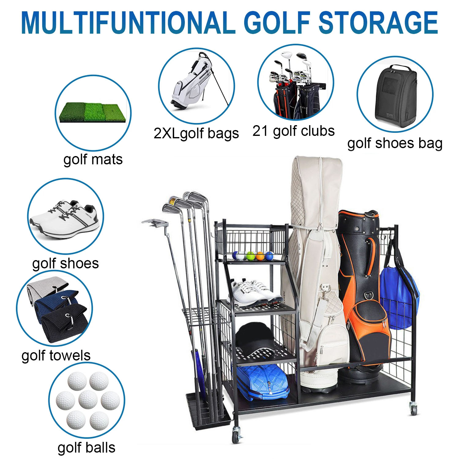 Estante organizador de garaje  - Sports Equipment Organizer Rack reseña y precio
