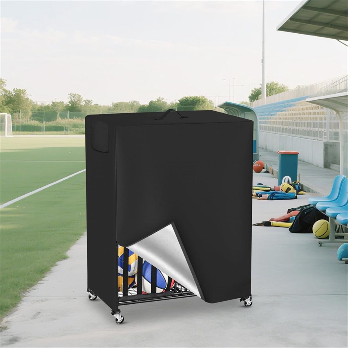Cubierta para estante de balon - Sports Equipment Organizer Rack reseña y precio