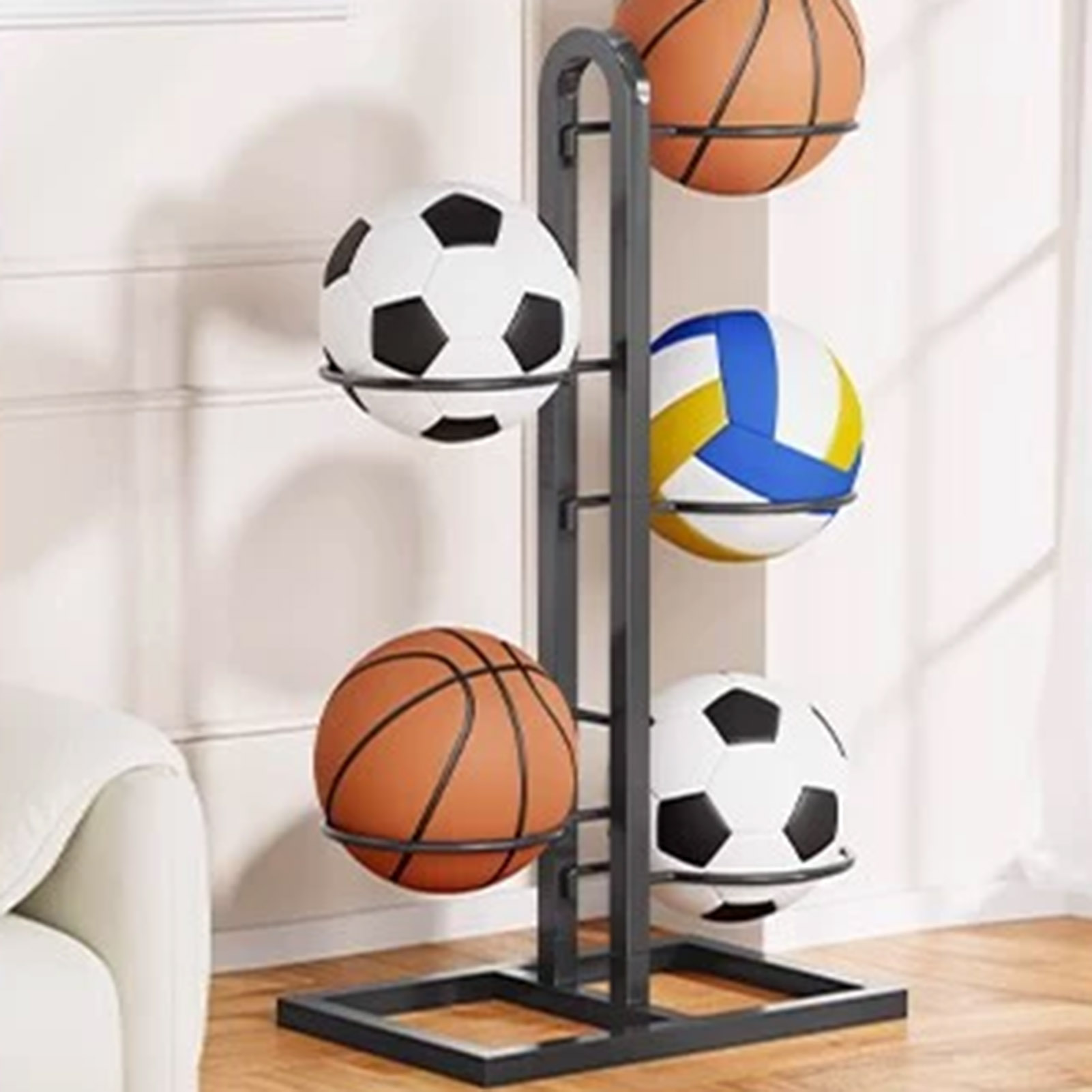 Estante de baloncesto plegable - Sports Equipment Holder reseña y precio